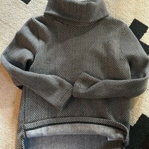 J. Crew Black and White Patterned Sweater super fuzzy